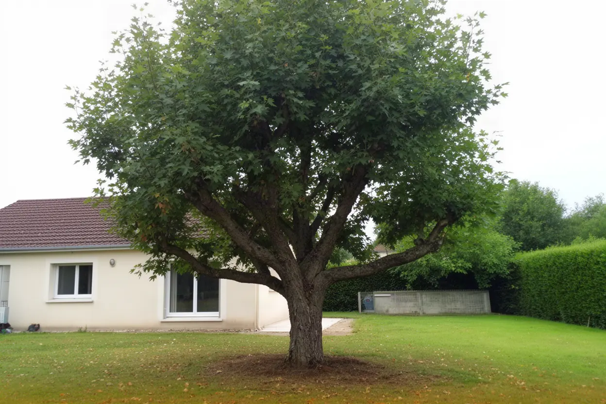 Arbre présentant des branches à sécuriser à Biard