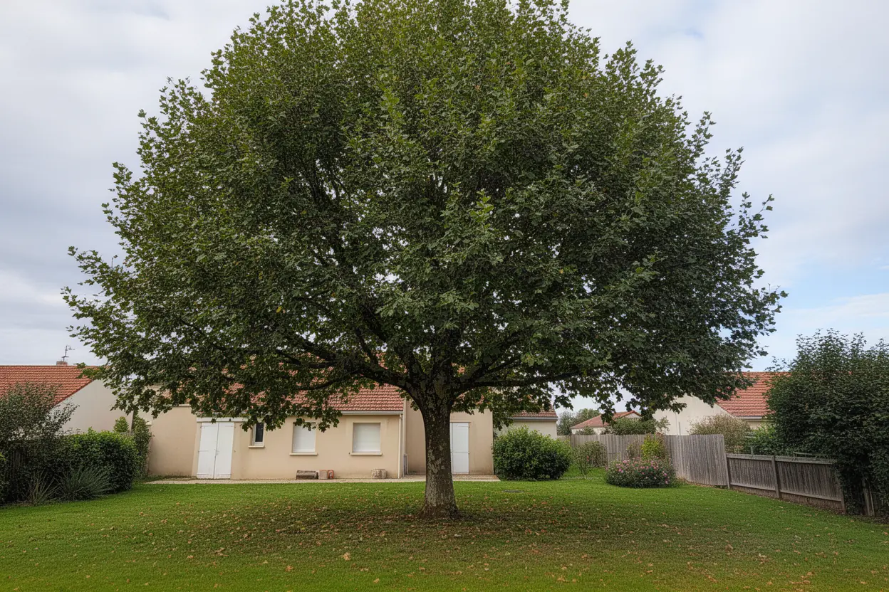 Branches d'arbre à reprendre dans un jardin de Buxerolles