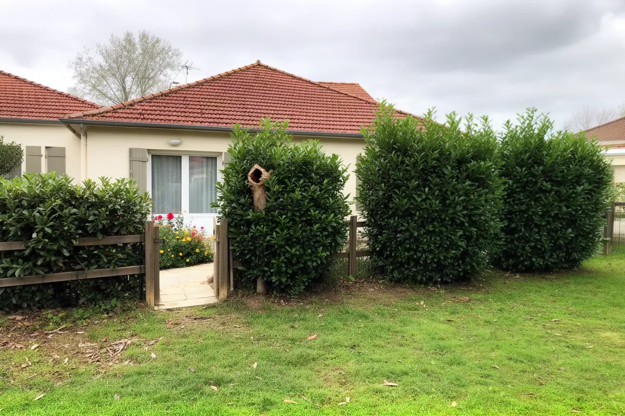 Haie débordante avant entretien à Mignaloux-Beauvoir